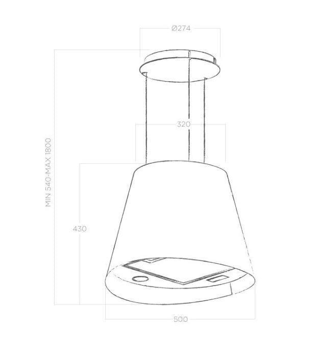 Load image into Gallery viewer, Elica 50cm Juno Suspended Hood Black | JUNOBLF50