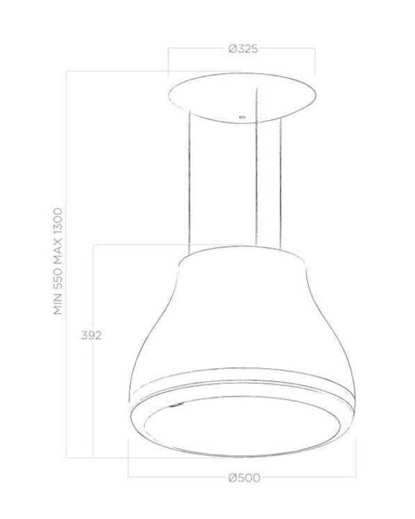 Load image into Gallery viewer, Elica 50cm Shining Suspended Hood Cast Iron | SHININGCASTIRON
