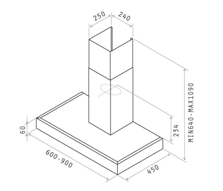 Load image into Gallery viewer, Elica 60cm Spot T-Shape Chimey Hood Stainless Steel | SPOTNGIX60