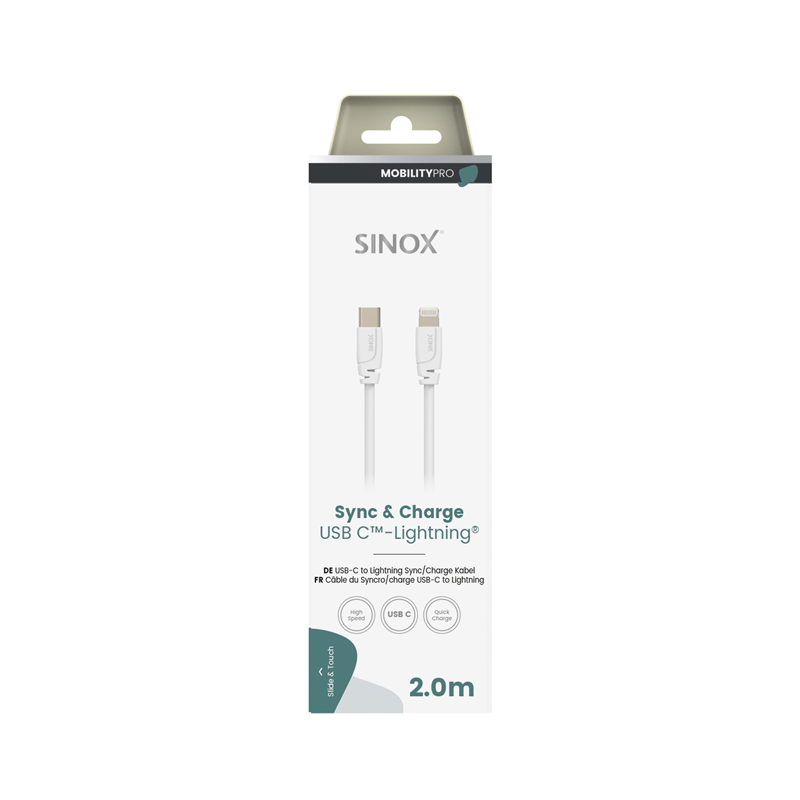 Load image into Gallery viewer, Sinox USB C - Lightning Cable 2M White | 053112