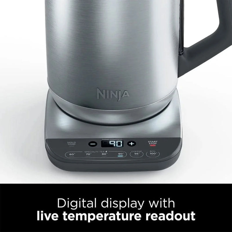 Load image into Gallery viewer, ninja stainless steel kettle digital display with temperature readout