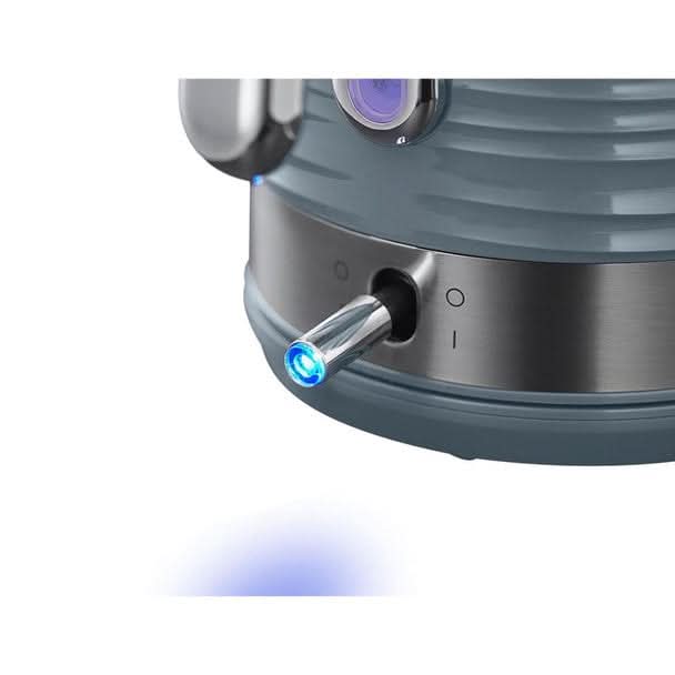 Завантажте зображення в засіб перегляду галереї, russell hobbs inspire kettle in grey switch on and off