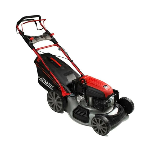 legacy self propelled lawnmower in red and black, 21