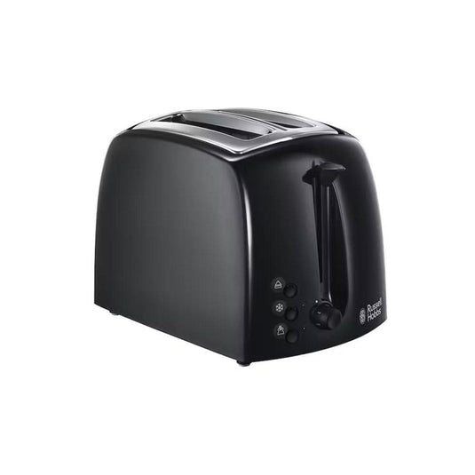 russell hobbs textures 2 slice toaster in black