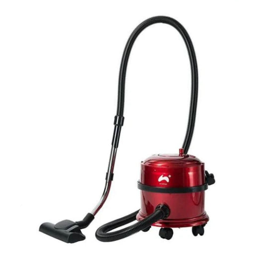 metallic red vacuum cleaner