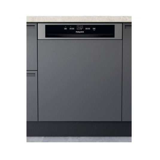 Hotpoint Semi Integrated Dishwasher | Stainless Steel | HBC 2B19 X UK N