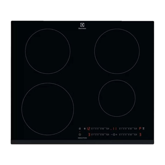 black glass induction hob