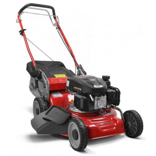 weibang self propelled lawnmower in red and black, 139cc, 18