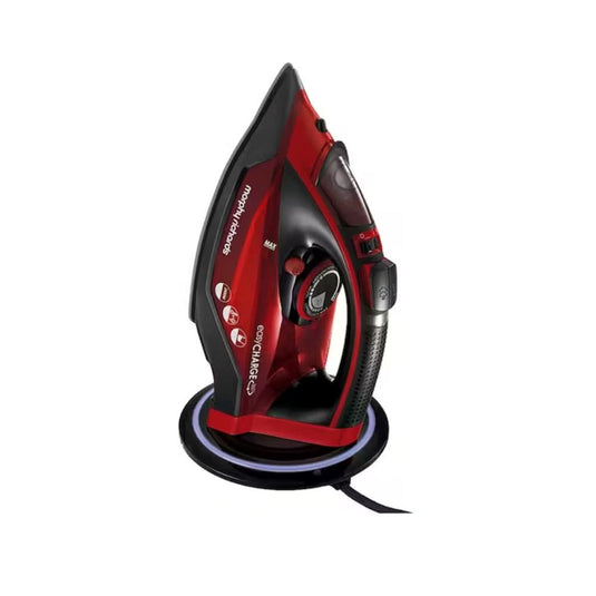 morphy richards easy charge cordless steam iron in red and black