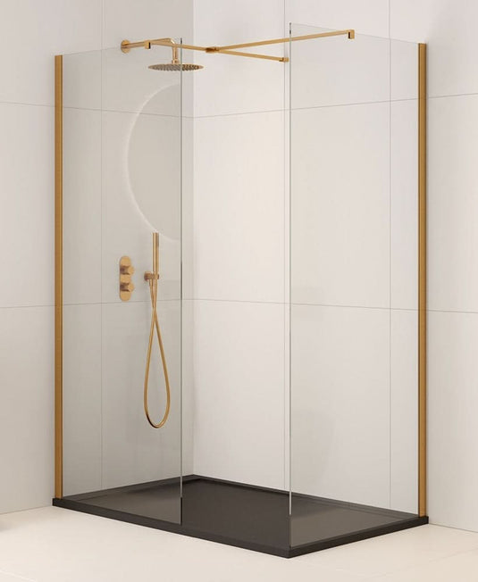 brushed gold wetroom panel