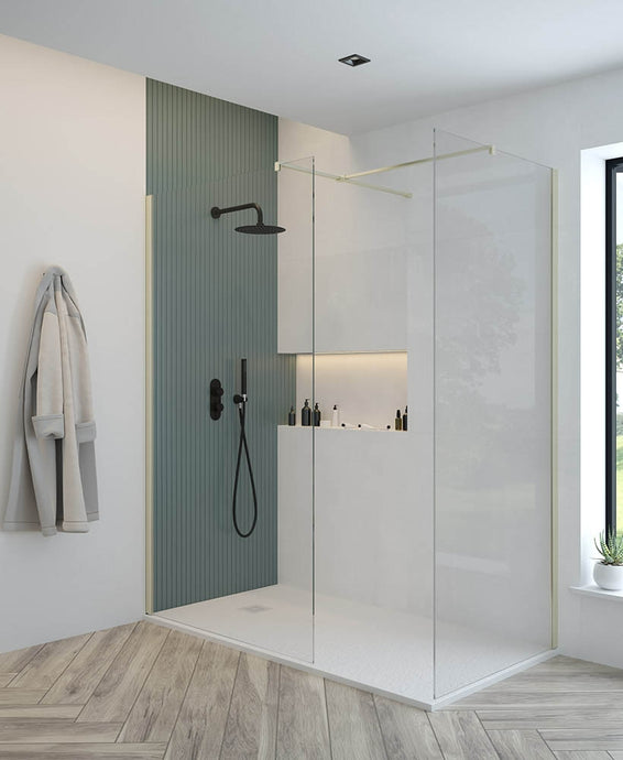 Sonas Aspect 140CM Brushed Nickle Wetroom Panel | AWRP1400BN