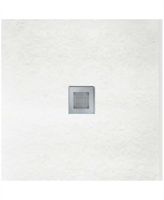 Sonas Slate White 900Mm Square Shower Tray & Waste | NSL90WH