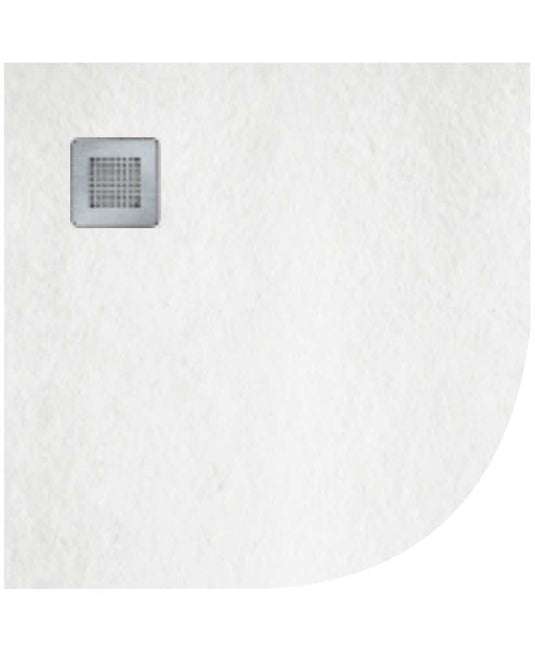 Sonas Slate White 900Mm Quadrant Shower Tray & Waste | NSLQ90WH