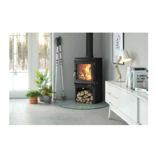 henley elcombe eco 5kw and logstore in matt black