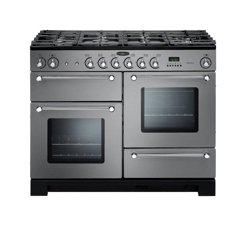 Load image into Gallery viewer, Rangemaster Kitchener 110 | Natural Gas | Stainless Steel | Chrome Trim | KCH110NGFSS/C

