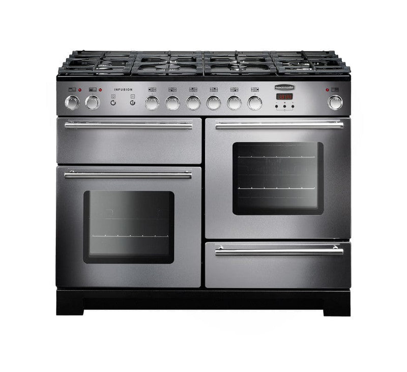 Load image into Gallery viewer, Rangemaster Infusion 110 | Dual Fuel | Stainless Steel | Chrome Trim | INF110DFFSS/

