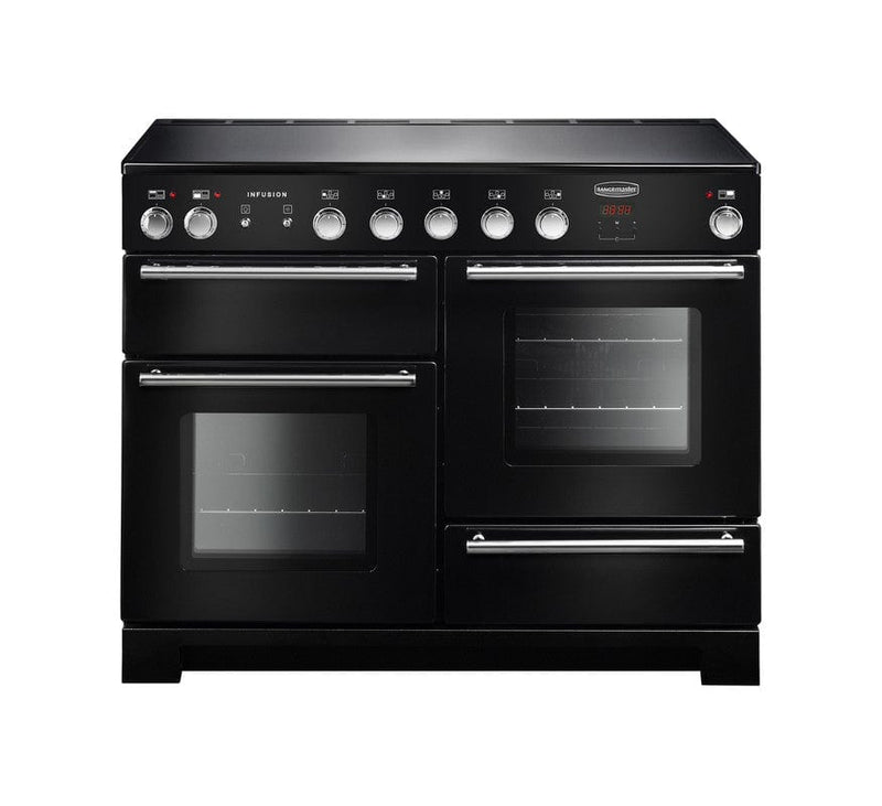 Load image into Gallery viewer, Rangemaster Infusion 110 | Induction | Black | Chrome Trim | INF110EIBL/
