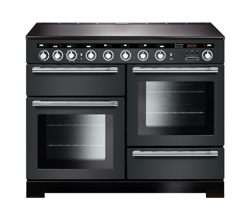 Load image into Gallery viewer, Rangemaster Encore Deluxe 110 | Induction | Slate | Chrome Trim | EDL110EISL/C
