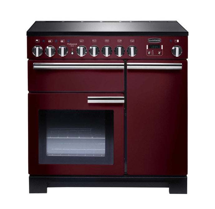 Rangemaster Professional Deluxe 90 | Induction | Cranberry | Chrome Trim | PDL90EICY/C