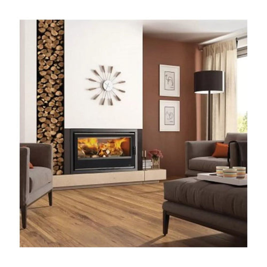 henley portimao 900 DS in black, wood burning, 9kw