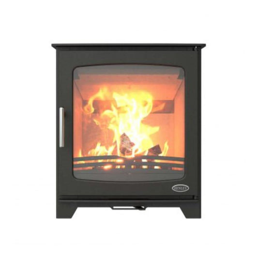 Henley Hazelwood 5 Landscape Eco & Logstore| Wood Burnning | Matt Black | ST193A