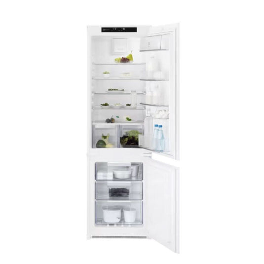white integrated fridge freezer