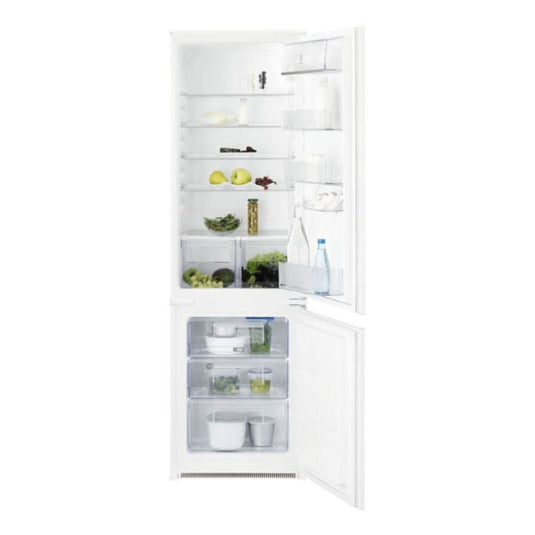 white integrated fridge freezer