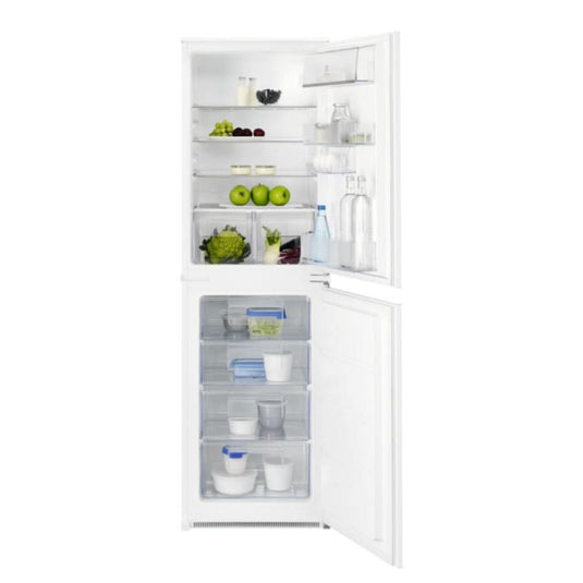 white integrated fridge freezer