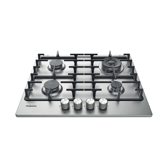 stainless steel gas hob with 4 burners