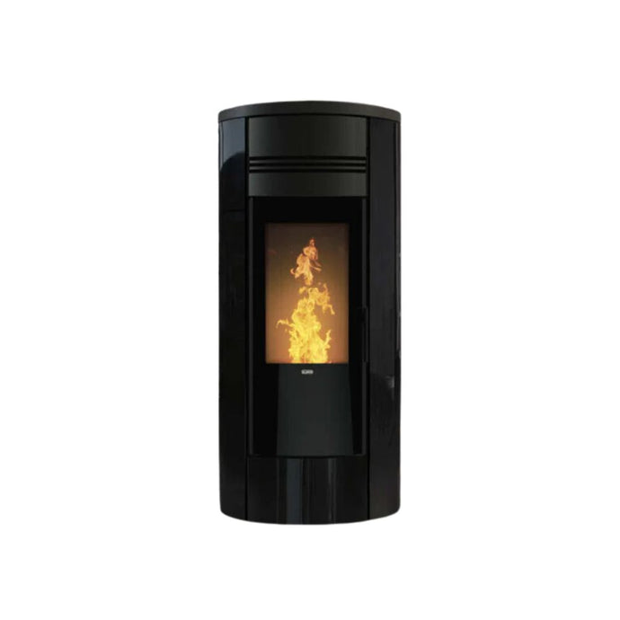 Klover Style 180 Glass Wood Pellet Boiler | 23.4KW | Gloss Black | KLSLG180GB