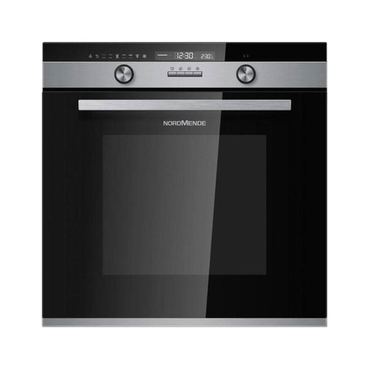black stainless steel single oven