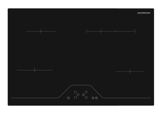 black glass induction hob