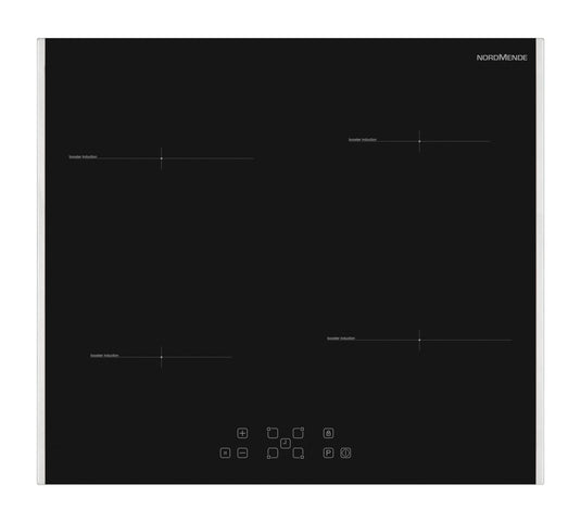 black glass induction hob