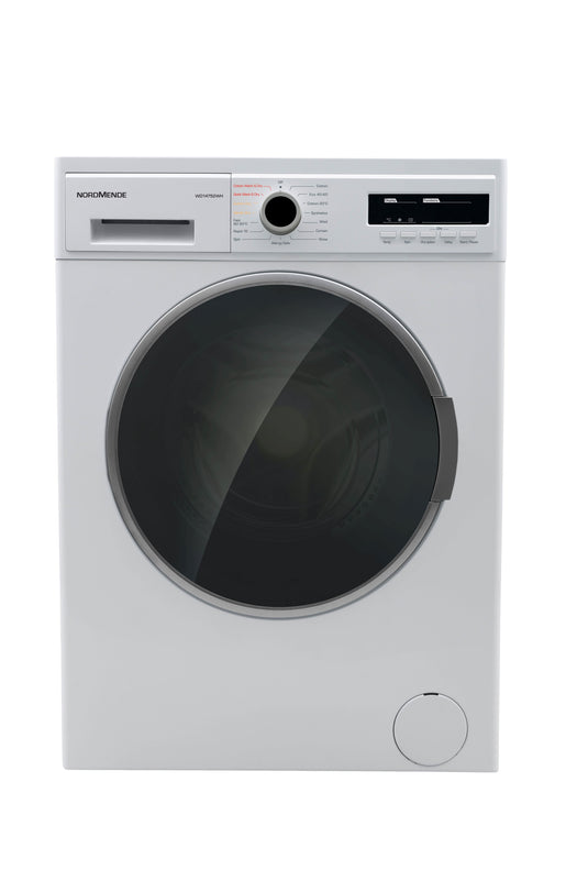 white washer dryer with dimmed door