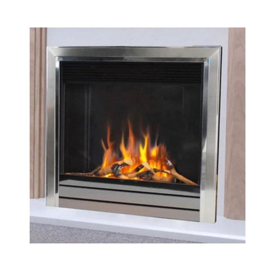 evonic kepler 22 insert electric fire with two tone chrome frame