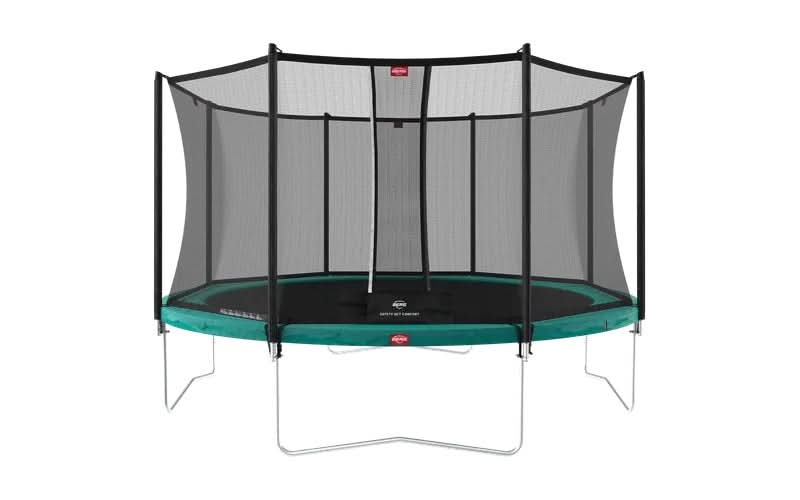 Завантажте зображення в засіб перегляду галереї, regular green trampoline with safety net