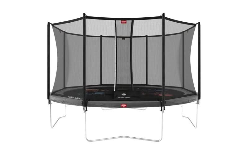 Завантажте зображення в засіб перегляду галереї, regular grey trampoline with safety net