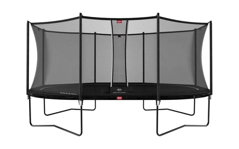 Завантажте зображення в засіб перегляду галереї, regular black trampoline with safety net