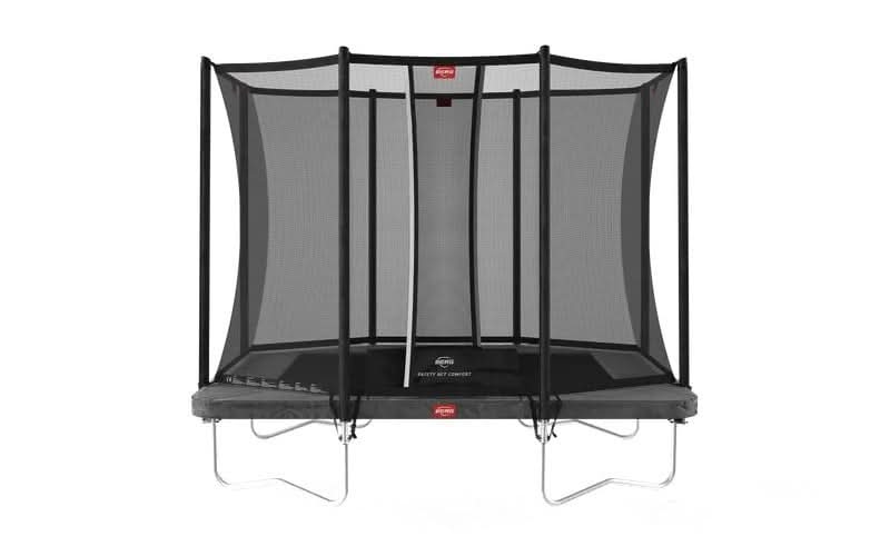 Завантажте зображення в засіб перегляду галереї, regular grey rectangular trampoline with safety net