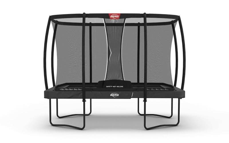 Завантажте зображення в засіб перегляду галереї, regular grey rectangular trampoline with safety net