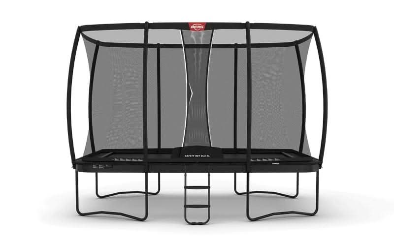 Завантажте зображення в засіб перегляду галереї, regular black rectangular trampoline with XL safety net