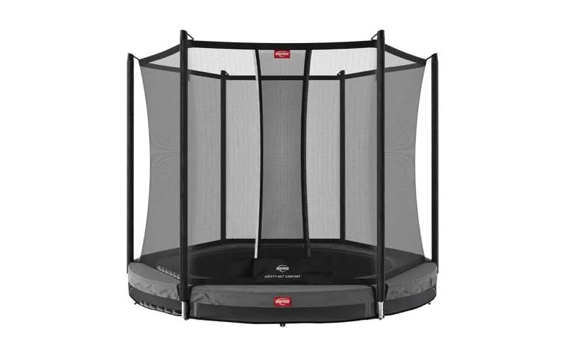 Load image into Gallery viewer, grey inground trampoline with net