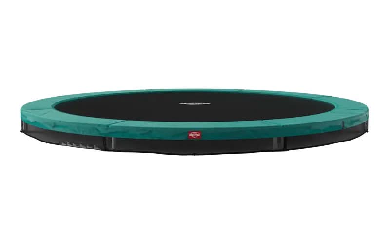 Load image into Gallery viewer, green inground trampoline