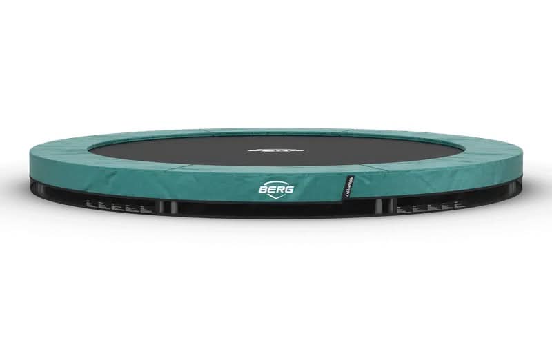 Load image into Gallery viewer, green inground trampoline