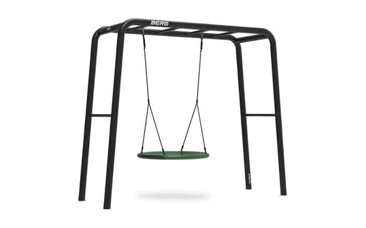 medium playbase in the colour black with nest swing included