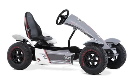 grey and black race gts go kart