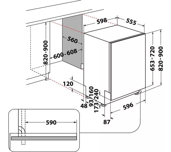 Load image into Gallery viewer, Indesit Integrated Dishwasher | D2I HL326 UK
