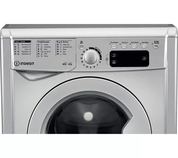 Load image into Gallery viewer, Indesit 8/6KG Washer Dryer | Silver | EWDE861483S