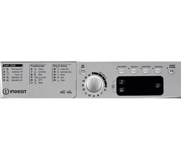 Load image into Gallery viewer, Indesit 8/6KG Washer Dryer | Silver | EWDE861483S