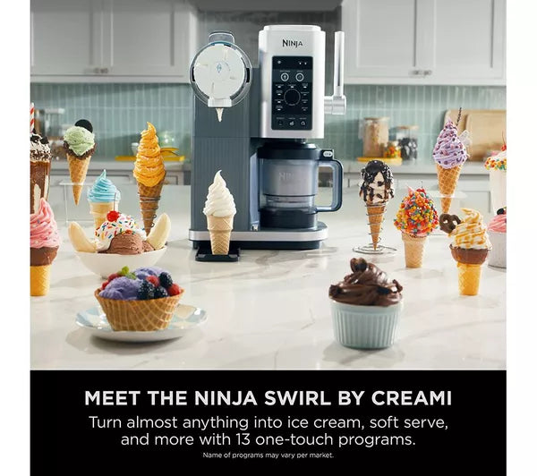 Załaduj obraz do przeglądarki galerii, Ninja Swirl by CREAMi 13-in-1 | Soft Serve and Ice Cream Maker | NC701UK